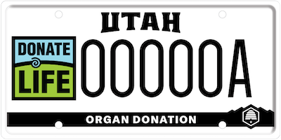 Donate Life License Plate