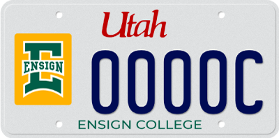Ensign College License Plate