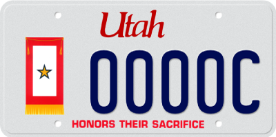 Gold Star License Plate