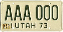 1973 Historical License Plate