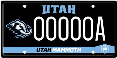 Utah Mammoth License Plate