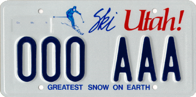 Utah State Autism Awareness license plate