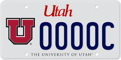 University of Utah License Plate