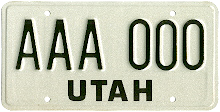 Utah License Plate