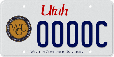 Western Governor's University License Plate