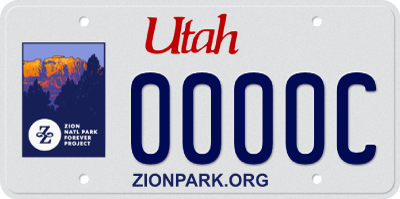 Zion National Park License Plate